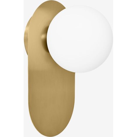 SKLUM Badezimmer-Wandleuchte aus Edelstahl und Nacariel-Glas Vergoldet ↑25 cm (1/5)