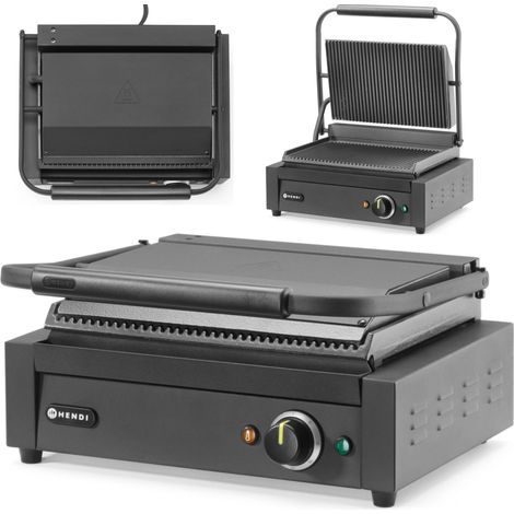Parrilla eléctrica con placa ranurada de 340x235 mm y 2200 W. (1/5)