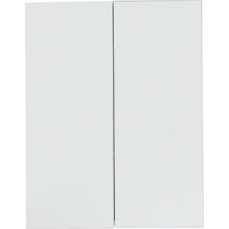 trendteam smart living Skin Armadietto Bagno, 60 x 67 x 18 cm, Frontale in Vetro a Specchio, Corpo in melammina Bianca con Molto Spazio, 60 x 67 x 18cm (BxHxT) (1/4)