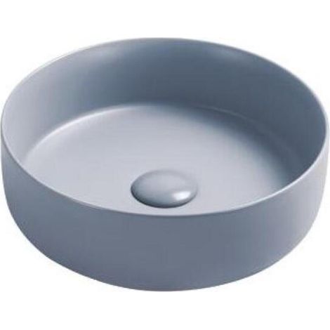 Vasque à poser ronde - céramique - dimensions : diamètre 36 cm x hauteur 12 cm - grise, haute qualité (1/5)