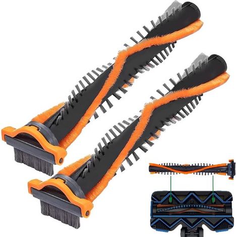 Brosse pour embout (2 pièces), accessoire pour aspirateur, brosse de rechange, aspirateur sans fil, aspirateur balai, brosses rotatives et accessoires, compatible avec les aspirateurs Philips (1/5)