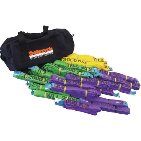 Dolezych  Conjunto  de  eslingas  redondas  DIN  EN  1492-2  de  20  piezas  -  5849801 (1/4)