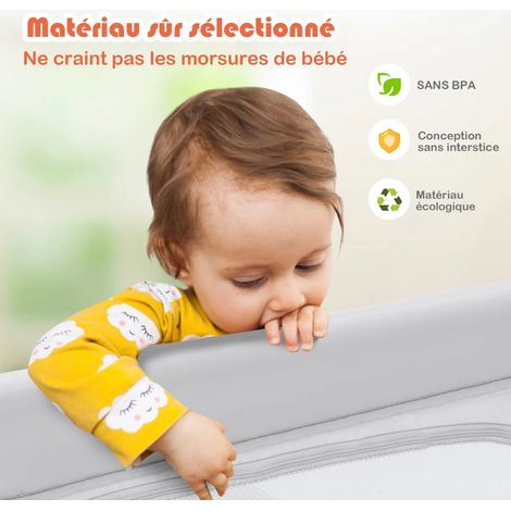 Parc bébé gris avec cadre en acier, tissu Oxford rembourré, 50 balles et porte zippée pour chambre, voyage et aire de jeux (1/5)