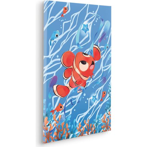 Komar Canvasbild Carefree Nemo - 60 x 40 cm - Bild auf Keilrahmen - für Kinderzimmer (1/2)