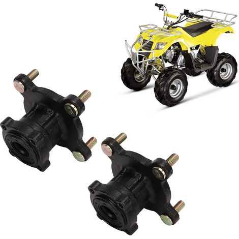 Ein Paar 4-Loch-Vorderrad-Scheibenbremsfelgennabenachsen, geeignet für 110ccm, 125ccm, 150ccm und 200ccm ATVs. (1/5)
