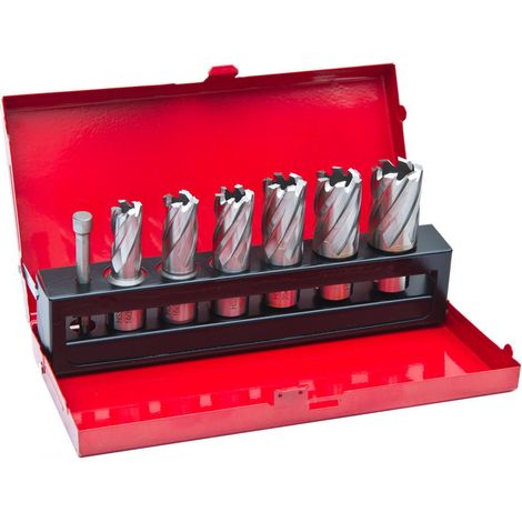 Set 6 frese 14-24mm con attacco weldon x trapano magnetico Holzmann mbm7tlg