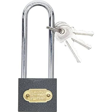 Cadenas Type L Arceau Extrahaut - 87 x 27 x 147 mm - Acier, Sécurité Renforcée - Pro - D-Work (1/5)