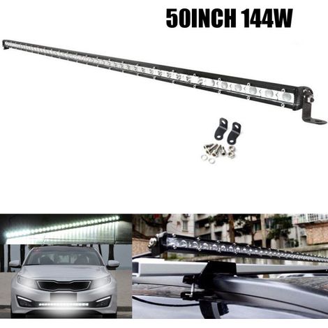 129 cm, 144 W, Slim, einreihiger leistungsstarker LED-Bar / LED-Dioden-Scheinwerfer, 12–24 V