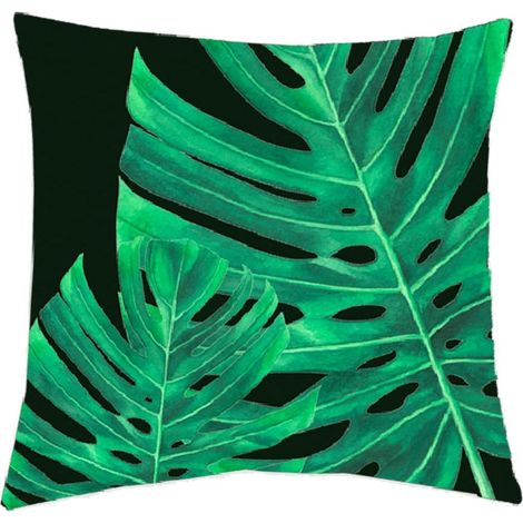 Housse pour coussin à garnir monstera (1/2)