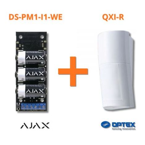 Optex sensore esterno ad infrarosso wireless antifurto 12 mt + Modulo Ajax 38184 - QXI-R