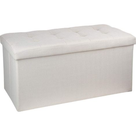 Atmosphera – Banquette pliable 76cm beige – Structure MDF – Rembourrage polyuréthane – Revêtement polyester – Design compact pour petits espaces (1/3)