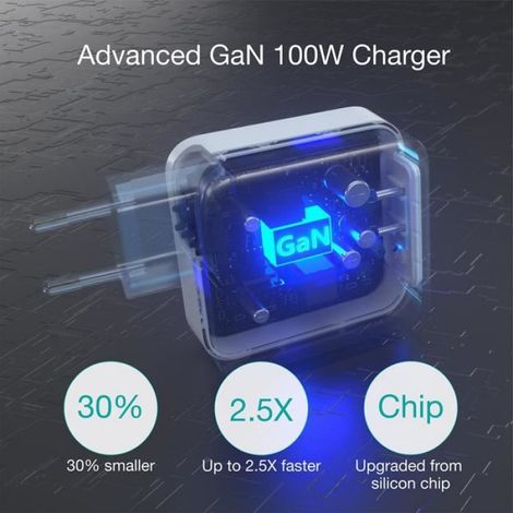 Chargeur USB C PD 100W GaN double chargeur USB de type C pour MacBook (1/4)