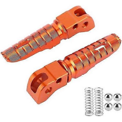 Paar Motorrad-Fußrasten aus Aluminiumlegierung, passend für Duke 125, 250, 300, RC200, 390 ab Baujahr 2014 – Orange (1/5)