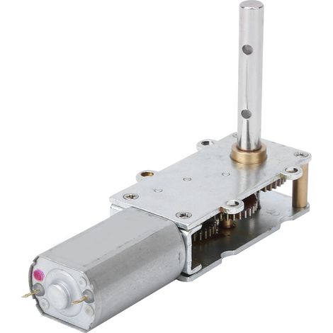 Moteur à engrenage à vis sans fin en métal de haute qualité pour rideaux électriques, robots et jouets WGF180 DC3V-24V12V24 tr/min (1/5)