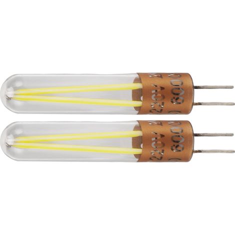 Lot de 2 ampoules LED G4 2W 6000K Blanc, tube en verre, culot G4 standard, 220V AC (1/5)