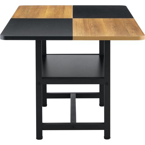 Mesa de comedor rectangular industrial 160x90x76 cm para 4-6 personas HOMVRA (1/5)