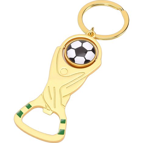 Porte-clés ouvre-bouteille en alliage d'aluminium, pour canette de Soda, petit, pratique et facile à transporter, pour la maison, les fêtes de Camping, trophée de ballon de football (1/5)