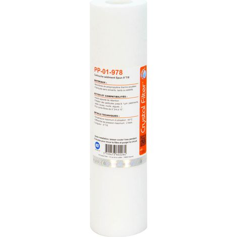 Cartouche Crystal Filter® PP-01-978 sédiment SPUN 9''7/8 - Filtre 1 µm (1/4)