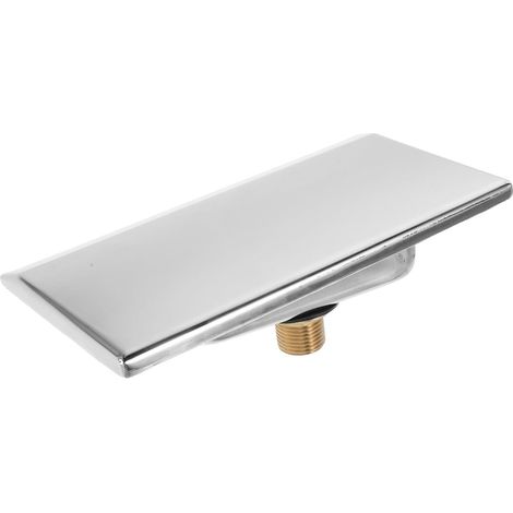 Buse Cascade Murale en Acier Inoxydable pour Spa et Bassin, Sortie d'eau Rectangulaire Compacte, Déversoir Silencieux pour Piscine et Lavabo, Accessoire Fontaine Jardin, Évacuation (1/5)