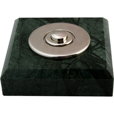 Sonnette Munich filaire marbre vert collerette chrome