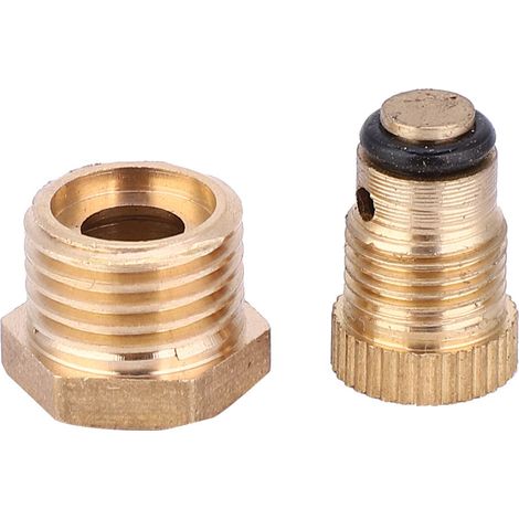 Kit de remplacement de 5 vannes de purge d'eau rondes en laiton pour compresseur d'air G1/4 (1/5)