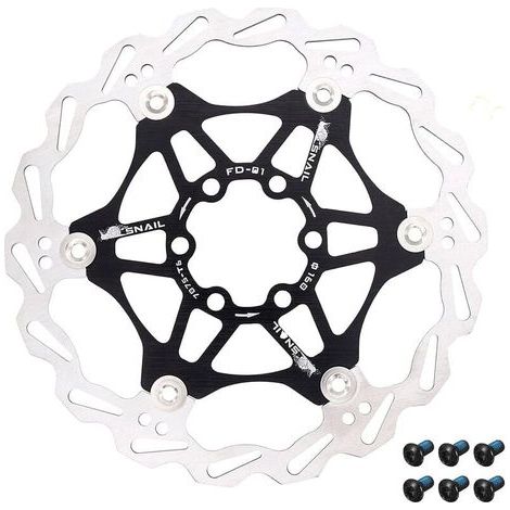 Disques De Frein VTT 160mm Flottants À Verrouillage Central Noir Pour Vélo (1/4)