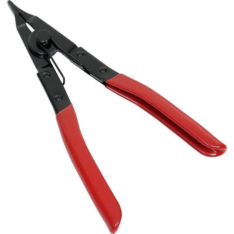 Pinza di montaggio per anelli con estremità piane (pinza ad anello di sicurezza con punta dritta per sicurezza esterna, ad esempio soglia flangia) L215 mm (1/4)