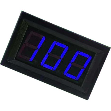 Digitales Voltmeter 0,56 Zoll, 3-Draht-Spannungsmesser, LED-Anzeige, 0–100 V, Zubehör, Blau (1/5)