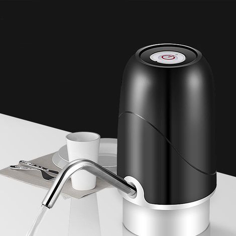 Pompe à eau automatique de 5 gallons (19 litres) avec bouton-poussoir noir, silencieuse et économe en énergie, idéale pour la maison, le camping ou le bureau. (1/5)