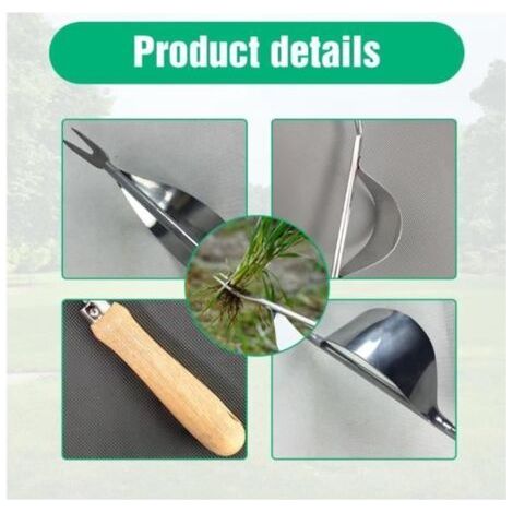 Manueller Unkrautstecher – Edelstahl – Ergonomischer Griff – V-förmiges Design – Gartenwerkzeug (1/5)