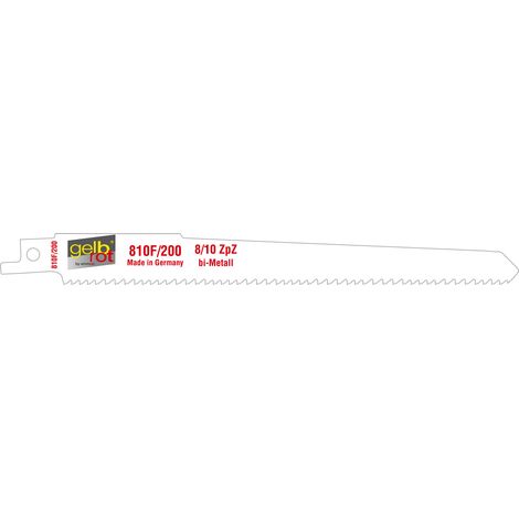 gelbrot Säbelsägeblätter Typ 810F Länge 200 mm Tasche mit 5 St.