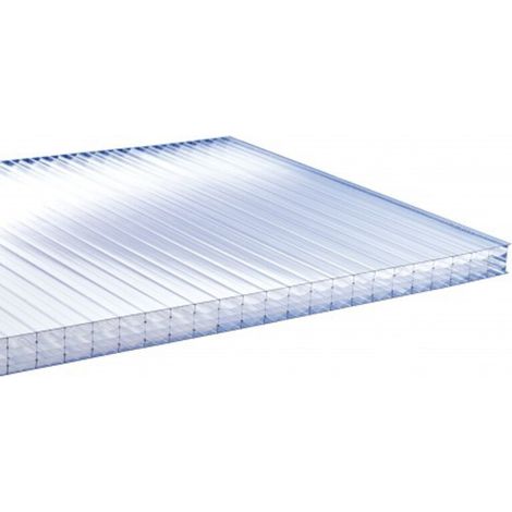 Plaque polycarbonate alvéolaire 4000 x 980 x 32mm - Coloris - Clair, Epaisseur - 32 mm, Largeur - 98 cm, Longueur - 4 m