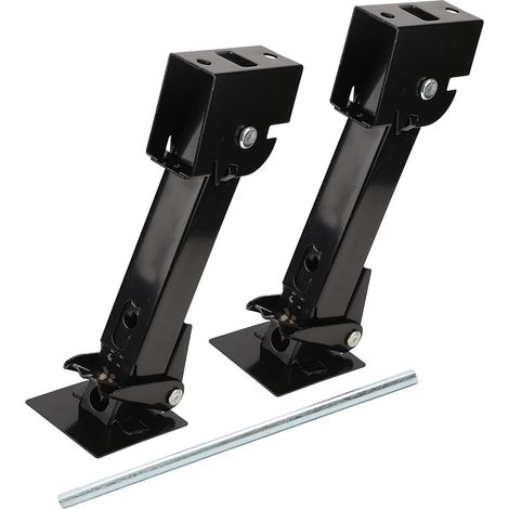 Stabilisateur de Remorque, 2 Pièces de Cric Stabilisateur en Fer Support de 650 LB, capacité de Levage de 1 000 LB, Stabilisateurs Télescopiques Réglables Support de Stationnement (1/5)