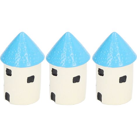10 Stück Miniaturhaus-Dekoration aus Kunstharz, Mikrolandschaftshausfigur, Ornament, Puppenhauszubehör (1/5)