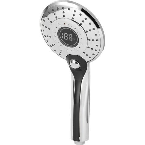 G1/2 shower head with 3-color LED light, handheld shower sprayer, bathroom accessory (1/4)