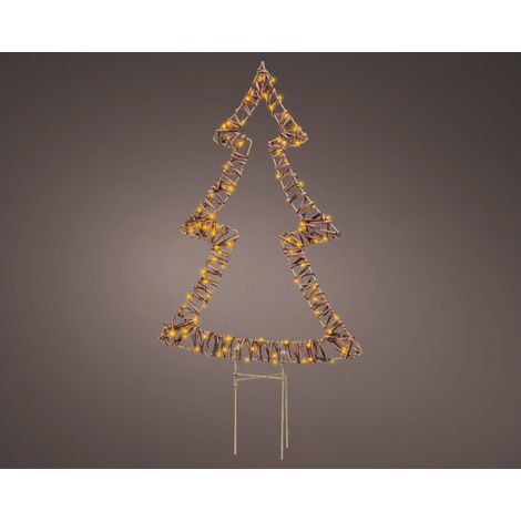 Arbre en osier marron avec LED blanc chaud 41x62 (1/3)