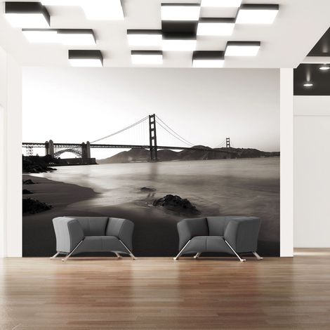 Fotomurale - San Francisco: il Golden Gate in bianco e nero - 250x193 (1/4)