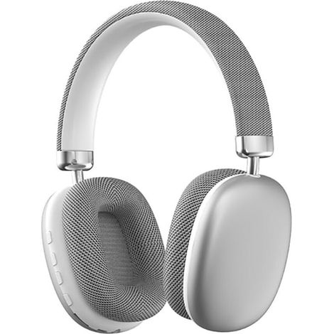 Casque Bluetooth Over-Ear P958, Recharge Type-C, Autonomie 12H, Son Stéréo Bass, Couleurs Noir/Rose/Bleu (Gris) (1/5)