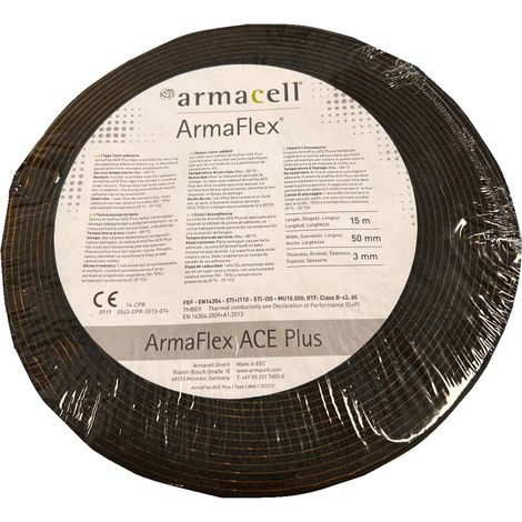 Cinta aislante Armacell ace plus 15 m x 50 mm x 3 mm autoadhesiva