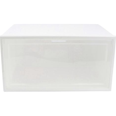 Boîte à chaussures empilable pour la maison (1 pièce)-33.5X24.5CM-White