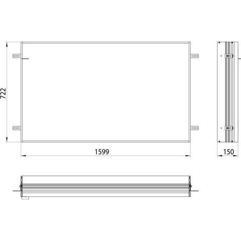 Cadre d'installation ASIS prime 2 pour armoire encastrée éclairée 1599x722mm