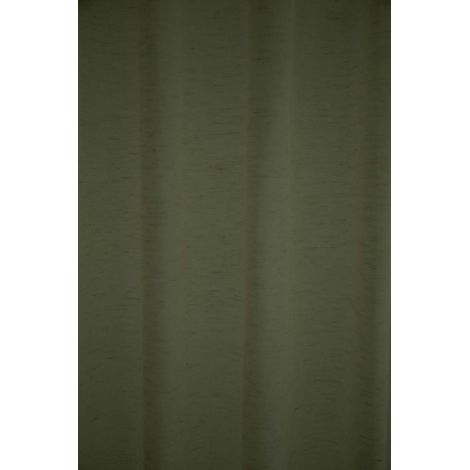 Rideau en lin semi-transparent vert mousse, 140x245 cm, passants invisibles, polyester et lin (1/3)