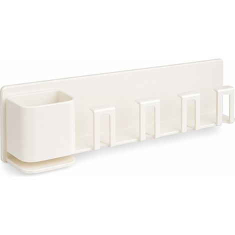 Wall-Mounted Toothbrush Holder without Drilling Family White (1/5)