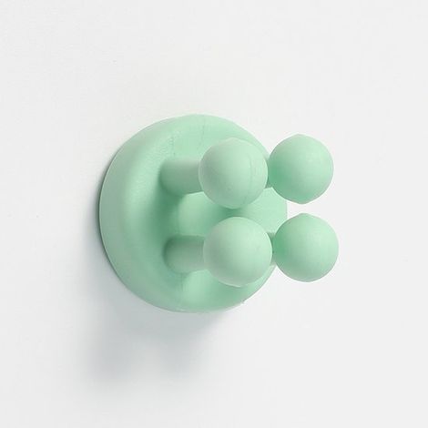 Soportes silicona cepillos dientes, impermeable, autoadhesivo, gancho individual colgar vidrio, (4 color rosa raíz loto, 4 piezas (1/5)
