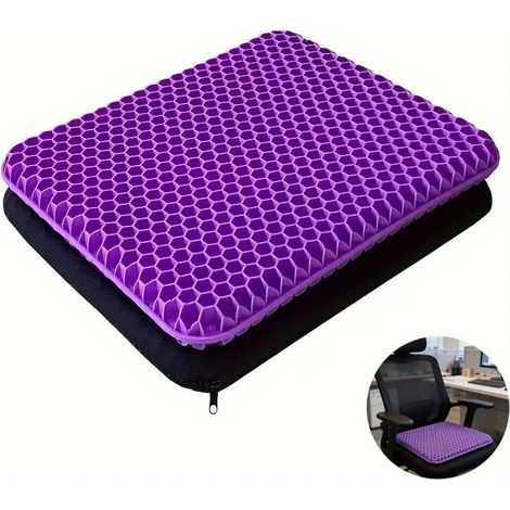 Cuscino ergonomico in gel, ampia superficie di seduta, sollievo dal dolore al coccige, supporto lombare, cuscino rinfrescante, sedia da gaming (1/5)
