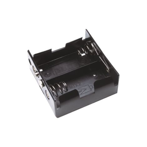 Portapile per 2 Batterie torcia (D) presa polarizzata (1/2)