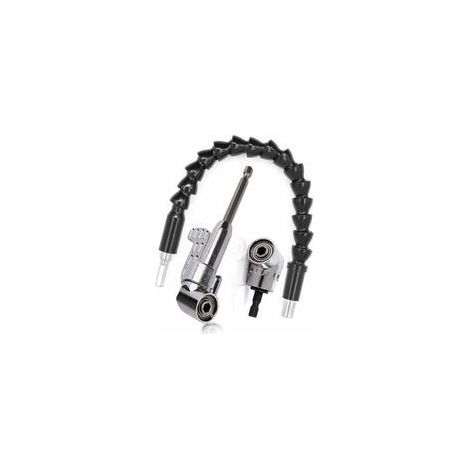 Accessorio per cacciavite ad angolo retto, punta da trapano ad angolo retto e kit di prolunga flessibile, con le seguenti caratteristiche: Kit, Viti - Crezuo