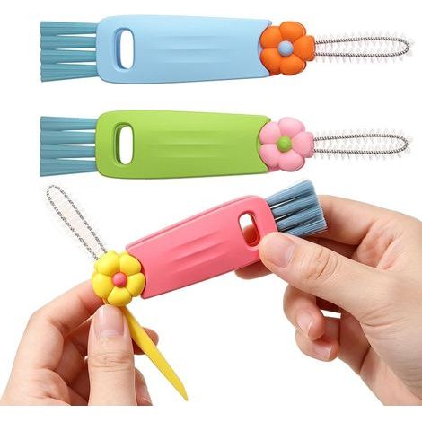 Set di 3 spazzole per la pulizia di coperchi di tazze e bicchieri - Spazzola per coperchi di tazze, bottiglie d'acqua, mug, cucina, casa e ufficio (1/5)