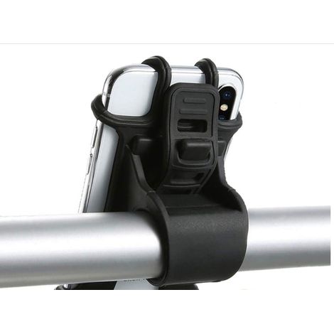 Support de guidon pour smartphone de vélo téléphone portable universel avec support de guidon de moto support de téléphone portable de vélo bouton de traction en silicone type support de téléphone por (1/5)