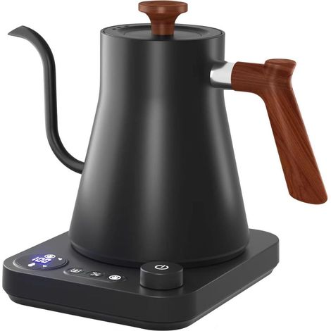 Wasserkocher, elektrischer Schwanenhals-Wasserkocher, ±1℉ Temperaturregelung, Edelstahl-Innenraum, schnelles Aufheizen, zum Ausgießen von Kaffee, zum Kochen von Tee, zum Kochen von heißem Wasser, 0,9 